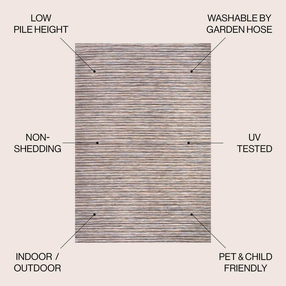 Aerelm Finn Modern Farmhouse Pinstripe Indoor/Outdoor Area Rug
