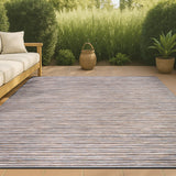 Aerelm Finn Modern Farmhouse Pinstripe Indoor/Outdoor Area Rug