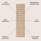 Aerelm Finn Modern Farmhouse Pinstripe Indoor/Outdoor Area Rug