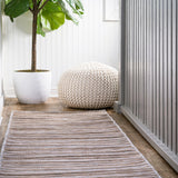 Aerelm Finn Modern Farmhouse Pinstripe Indoor/Outdoor Area Rug