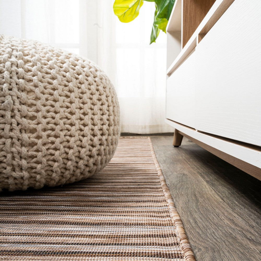 Aerelm Finn Modern Farmhouse Pinstripe Indoor/Outdoor Area Rug
