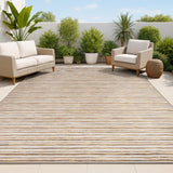 Aerelm Finn Modern Farmhouse Pinstripe Indoor/Outdoor Area Rug