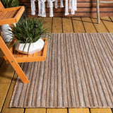 Aerelm Finn Modern Farmhouse Pinstripe Indoor/Outdoor Area Rug