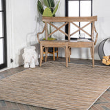 Aerelm Finn Modern Farmhouse Pinstripe Indoor/Outdoor Area Rug