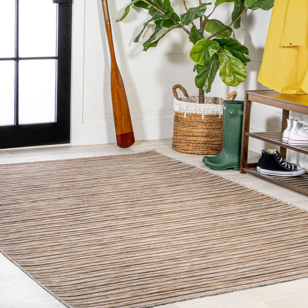 Aerelm Finn Modern Farmhouse Pinstripe Indoor/Outdoor Area Rug