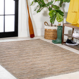 Aerelm Finn Modern Farmhouse Pinstripe Indoor/Outdoor Area Rug