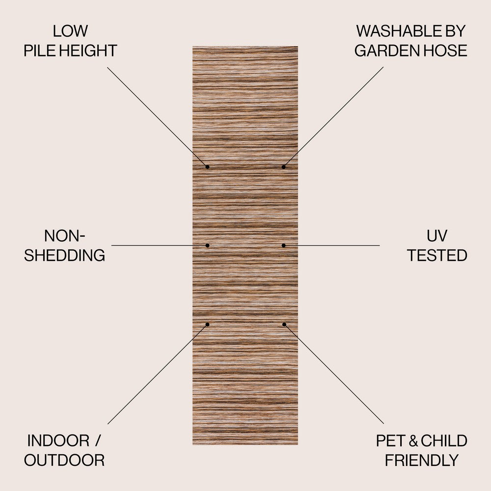 Aeran Finn Modern Farmhouse Pinstripe Indoor/Outdoor Area Rug