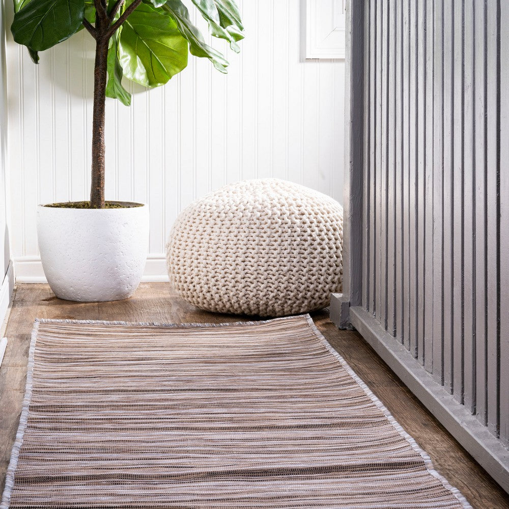 Aeran Finn Modern Farmhouse Pinstripe Indoor/Outdoor Area Rug