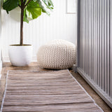 Aeran Finn Modern Farmhouse Pinstripe Indoor/Outdoor Area Rug