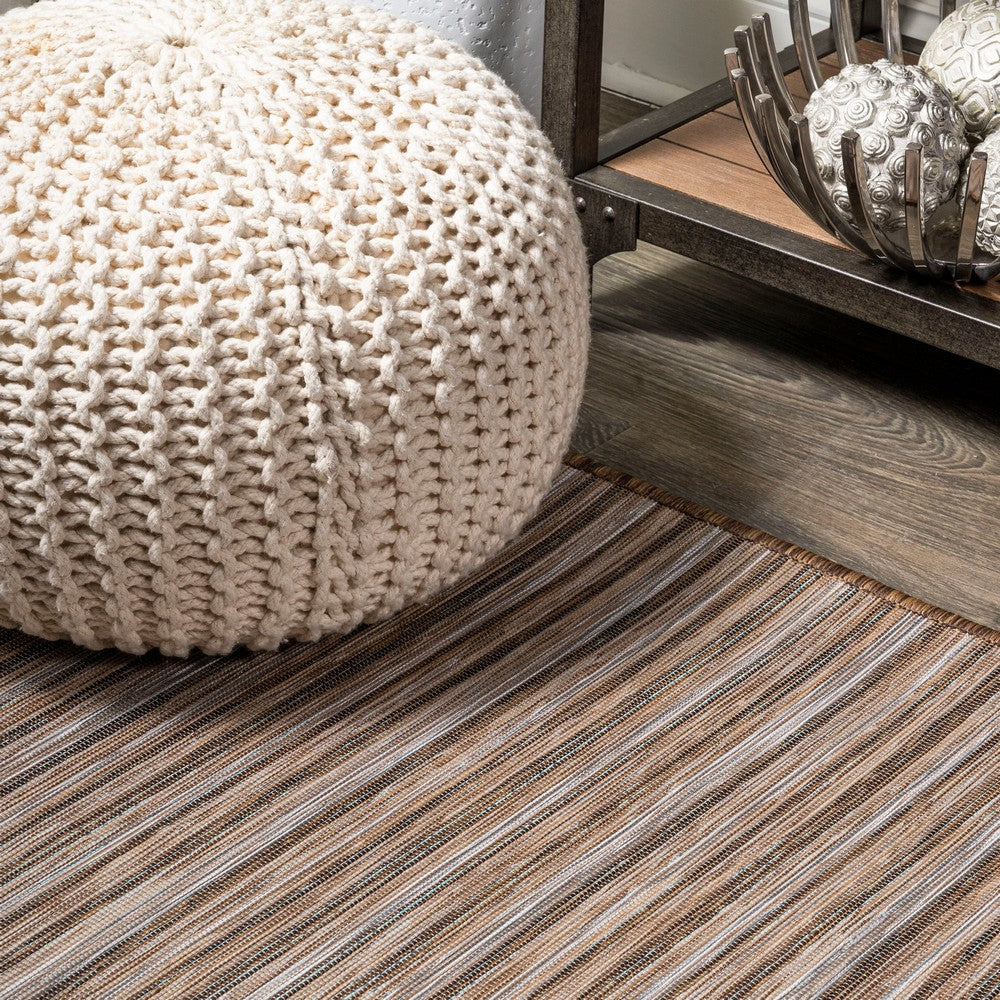 Aeran Finn Modern Farmhouse Pinstripe Indoor/Outdoor Area Rug