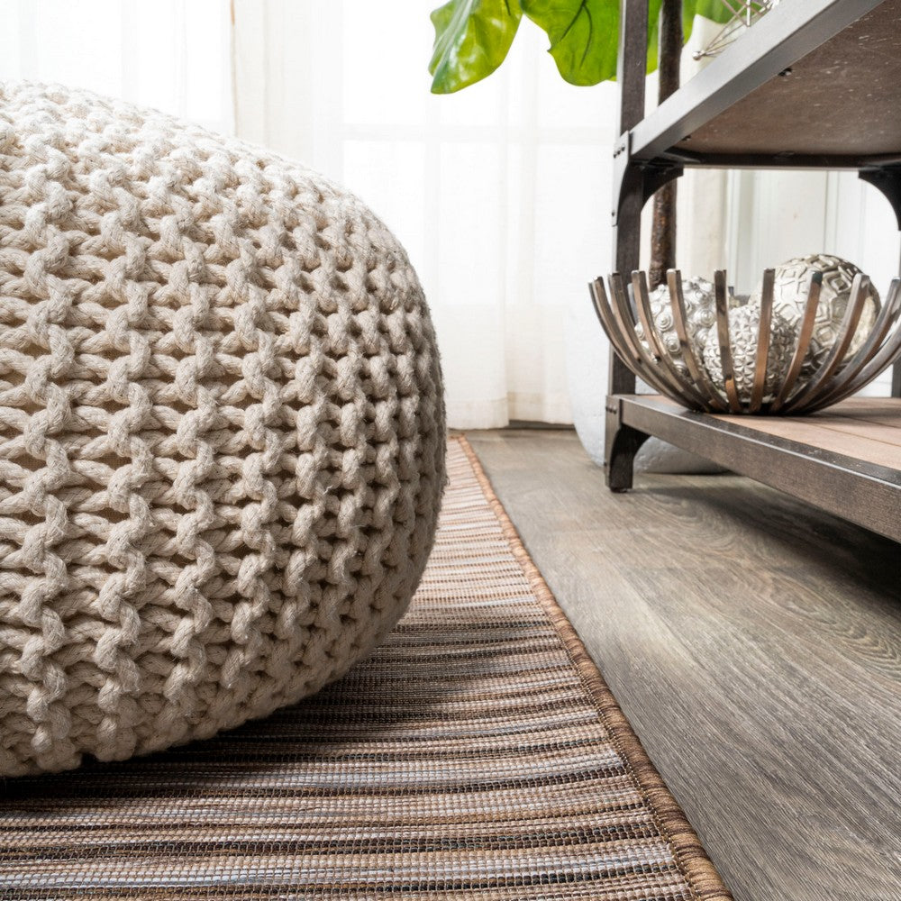 Aeran Finn Modern Farmhouse Pinstripe Indoor/Outdoor Area Rug