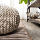 Aeran Finn Modern Farmhouse Pinstripe Indoor/Outdoor Area Rug