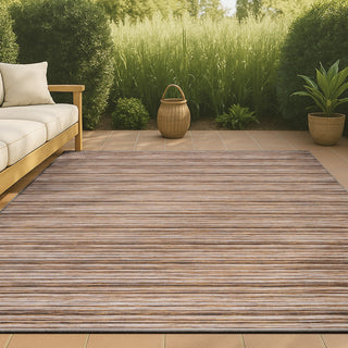 Aeran Finn Modern Farmhouse Pinstripe Indoor/Outdoor Area Rug
