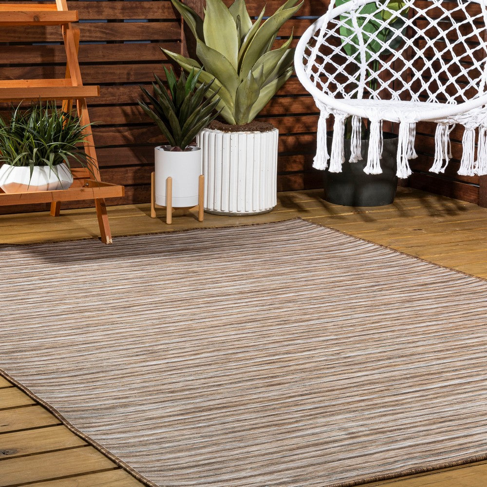 Aeran Finn Modern Farmhouse Pinstripe Indoor/Outdoor Area Rug