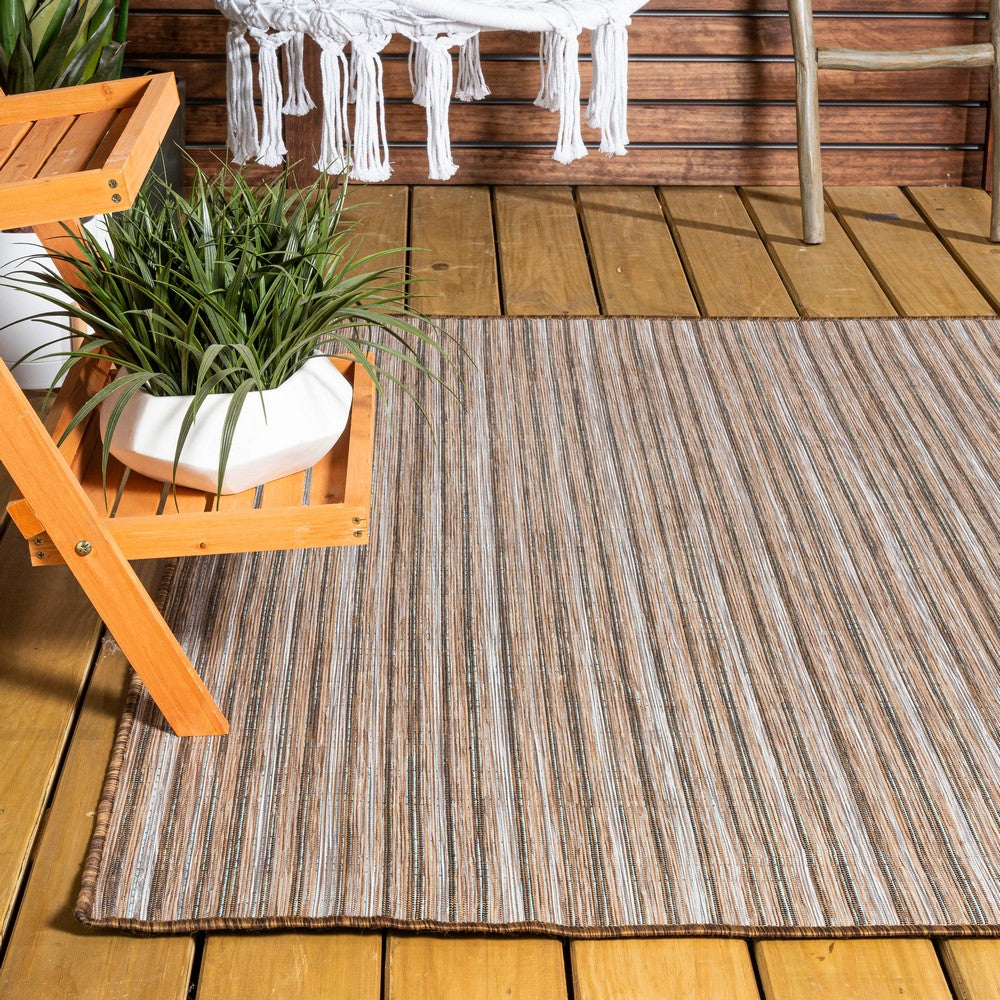 Aeran Finn Modern Farmhouse Pinstripe Indoor/Outdoor Area Rug