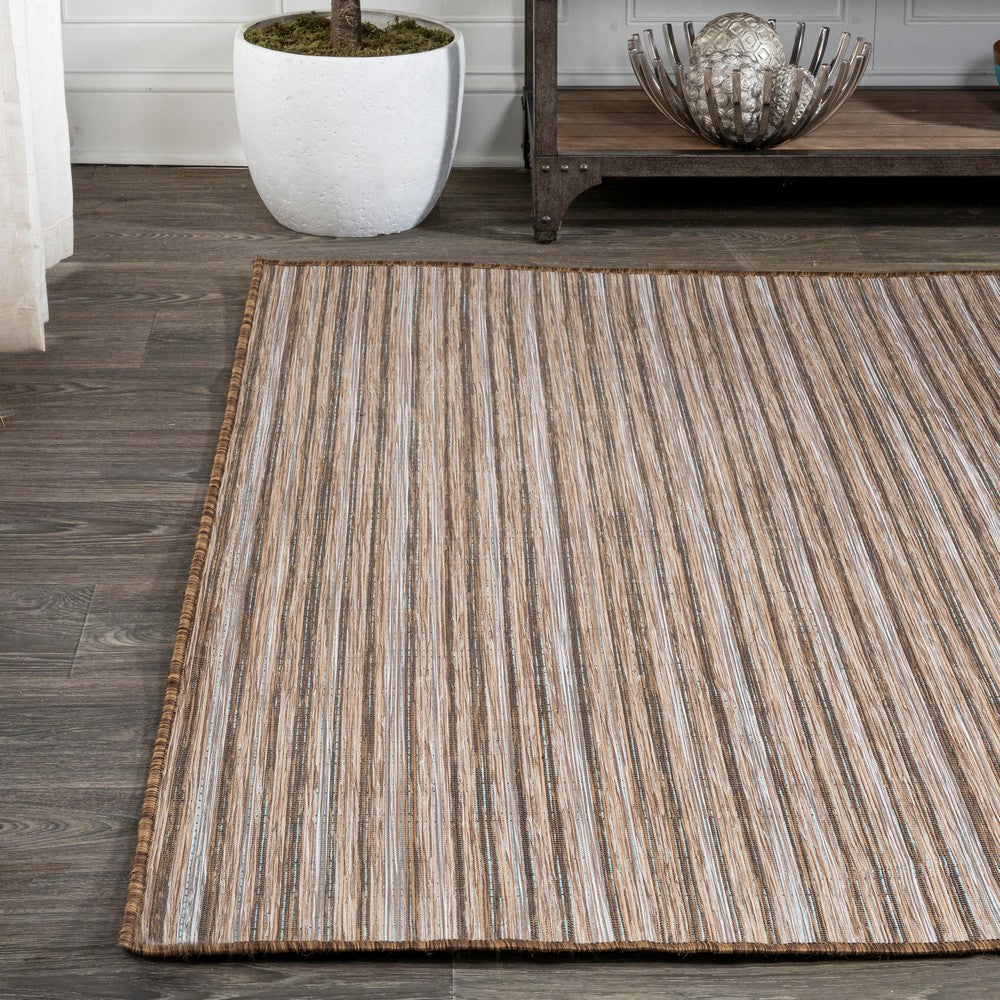 Aeran Finn Modern Farmhouse Pinstripe Indoor/Outdoor Area Rug