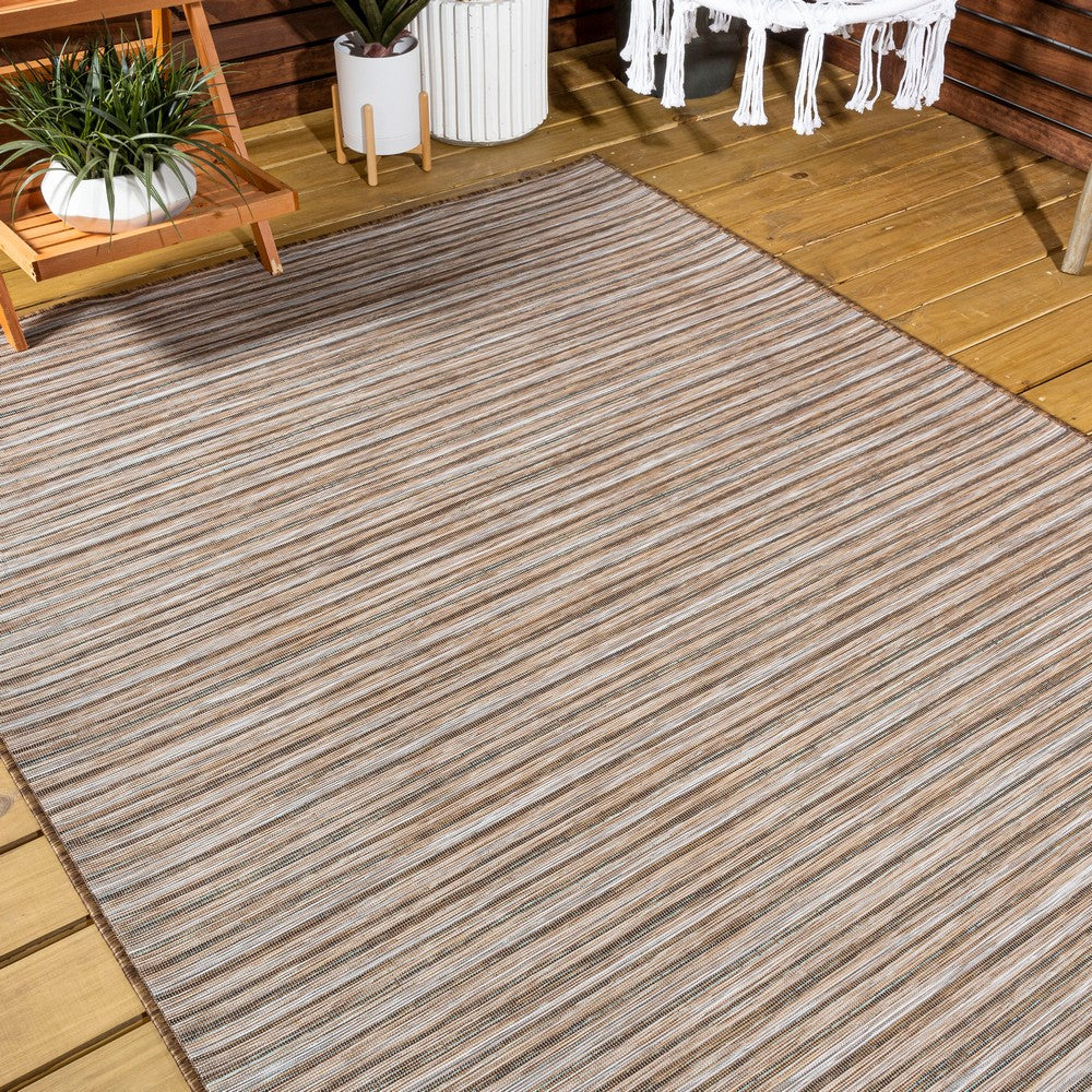 Aeran Finn Modern Farmhouse Pinstripe Indoor/Outdoor Area Rug