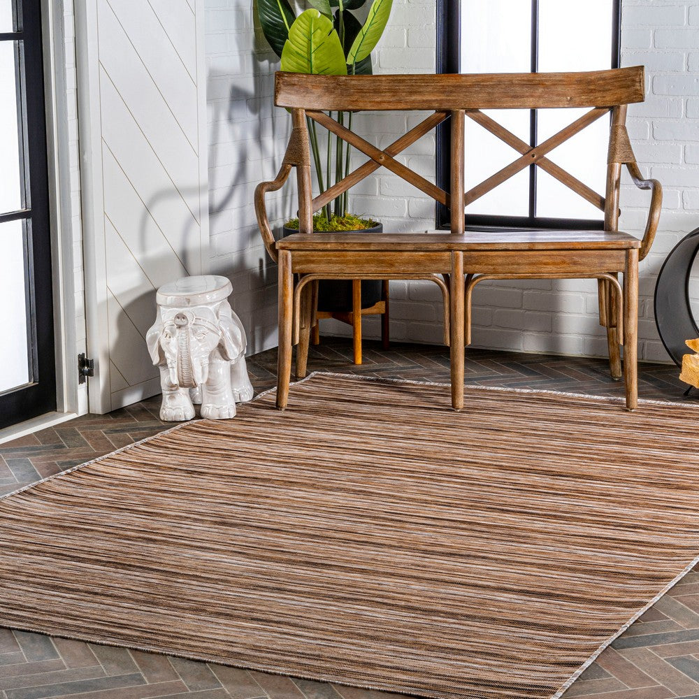Aeran Finn Modern Farmhouse Pinstripe Indoor/Outdoor Area Rug