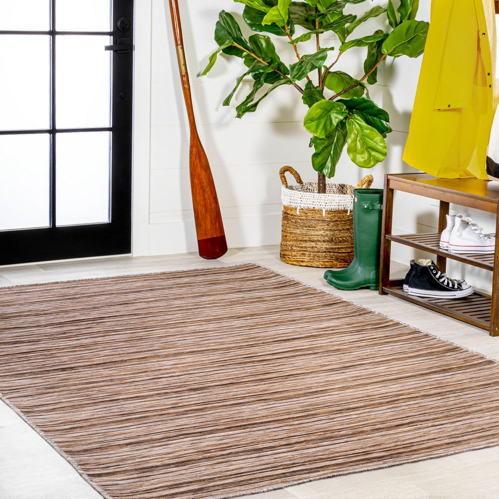 Aeran Finn Modern Farmhouse Pinstripe Indoor/Outdoor Area Rug