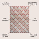 Alfresco Modern Geometric Tile Pattern Indoor/Outdoor Area Rug