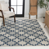 Alfresco Modern Geometric Tile Pattern Indoor/Outdoor Area Rug