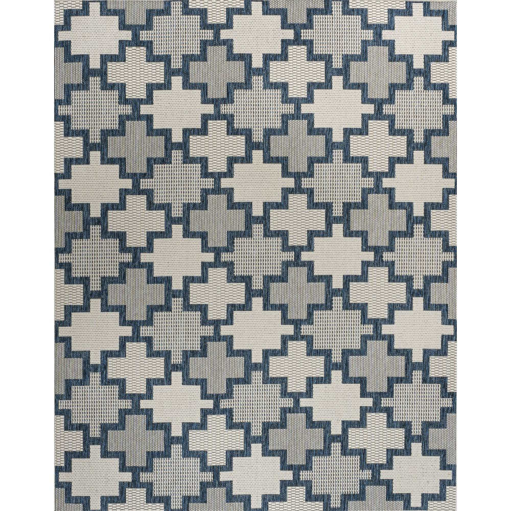 Alfresco Modern Geometric Tile Pattern Indoor/Outdoor Area Rug