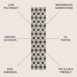 Courtyard Traditional Geometric Bold Gingham Indoor/Outdoor Area Rug