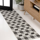 Courtyard Traditional Geometric Bold Gingham Indoor/Outdoor Area Rug