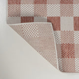 Courtyard Traditional Geometric Bold Gingham Indoor/Outdoor Area Rug