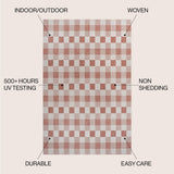Courtyard Traditional Geometric Bold Gingham Indoor/Outdoor Area Rug