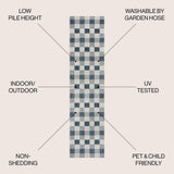 Courtyard Traditional Geometric Bold Gingham Indoor/Outdoor Area Rug
