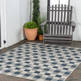Courtyard Traditional Geometric Bold Gingham Indoor/Outdoor Area Rug
