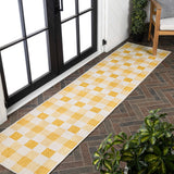 Courtyard Traditional Geometric Bold Gingham Indoor/Outdoor Area Rug