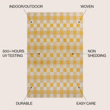Courtyard Traditional Geometric Bold Gingham Indoor/Outdoor Area Rug