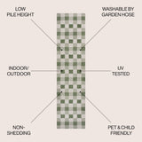 Courtyard Traditional Geometric Bold Gingham Indoor/Outdoor Area Rug
