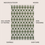 Courtyard Traditional Geometric Bold Gingham Indoor/Outdoor Area Rug