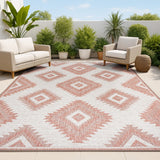 Antique Geometric Moroccan Diamond Indoor/Outdoor Area Rug