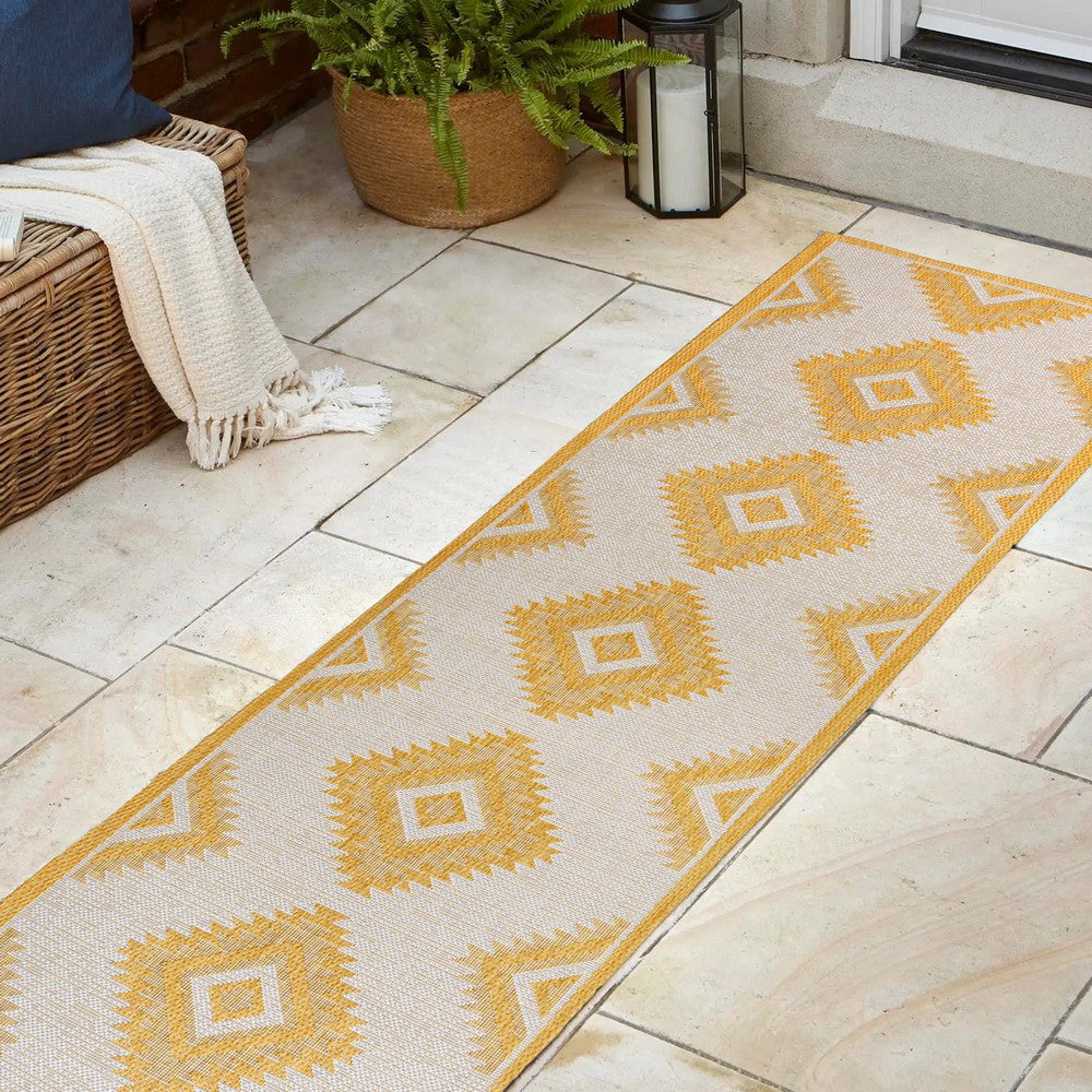 Antique Geometric Moroccan Diamond Indoor/Outdoor Area Rug