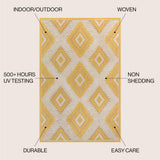 Antique Geometric Moroccan Diamond Indoor/Outdoor Area Rug