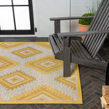 Antique Geometric Moroccan Diamond Indoor/Outdoor Area Rug