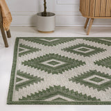 Antique Geometric Moroccan Diamond Indoor/Outdoor Area Rug