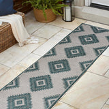 Antique Geometric Moroccan Diamond Indoor/Outdoor Area Rug