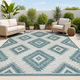 Antique Geometric Moroccan Diamond Indoor/Outdoor Area Rug