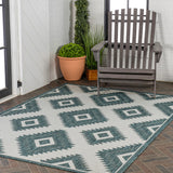 Antique Geometric Moroccan Diamond Indoor/Outdoor Area Rug