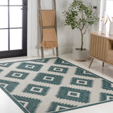 Antique Geometric Moroccan Diamond Indoor/Outdoor Area Rug