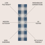 Acrylic Traditional Farmhouse Bold Gingham Indoor/Outdoor Area Rug