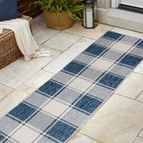 Acrylic Traditional Farmhouse Bold Gingham Indoor/Outdoor Area Rug