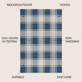 Acrylic Traditional Farmhouse Bold Gingham Indoor/Outdoor Area Rug