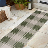 Acrylic Traditional Farmhouse Bold Gingham Indoor/Outdoor Area Rug
