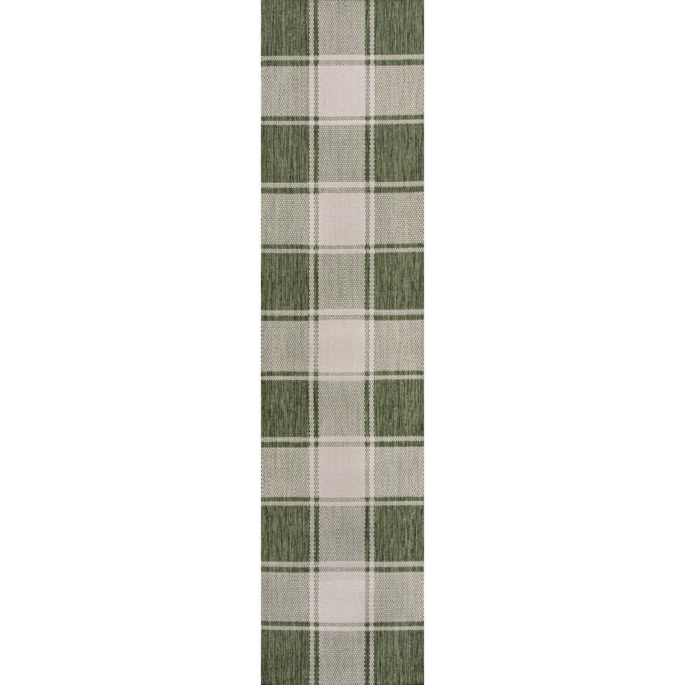 Acrylic Traditional Farmhouse Bold Gingham Indoor/Outdoor Area Rug